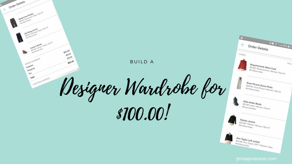 Build A Designer Wardrobe For $100.00!